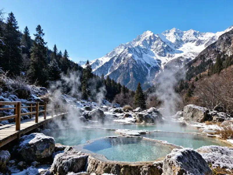 Hailuogou Glacier & Hot Spring Complete Guide: Soak in Real Ice-Fire Hot Springs at the Foot of Minya Konka